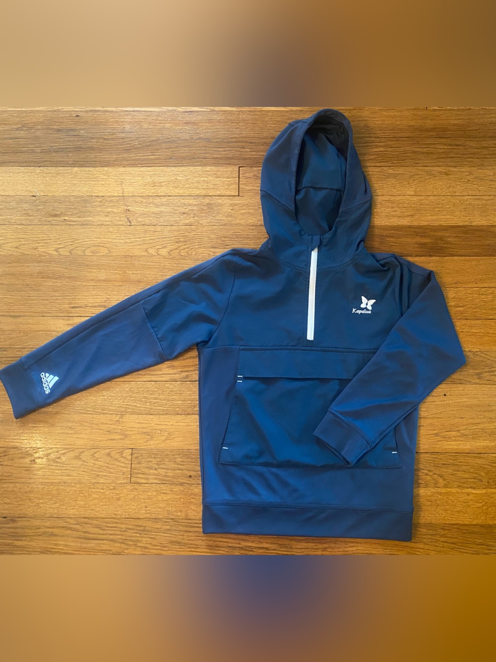 adidas Youth Navy Blue Kapalua Golf Hooded Pullover Jacket